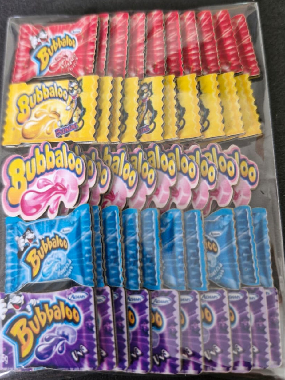 BUBBALOO ADESIVOS TAMANHO P