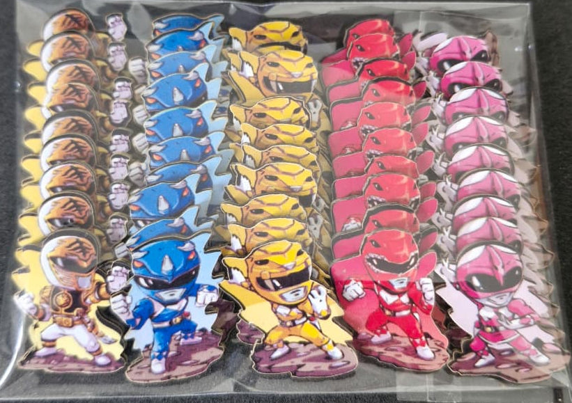 POWER RANGERS ADESIVOS TAMANHO P