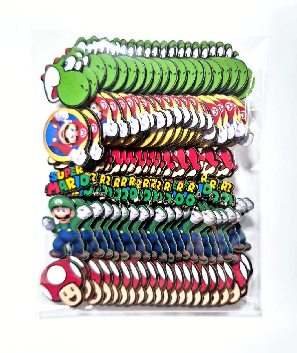 SUPER MARIO APLIQUES TAMANHO P