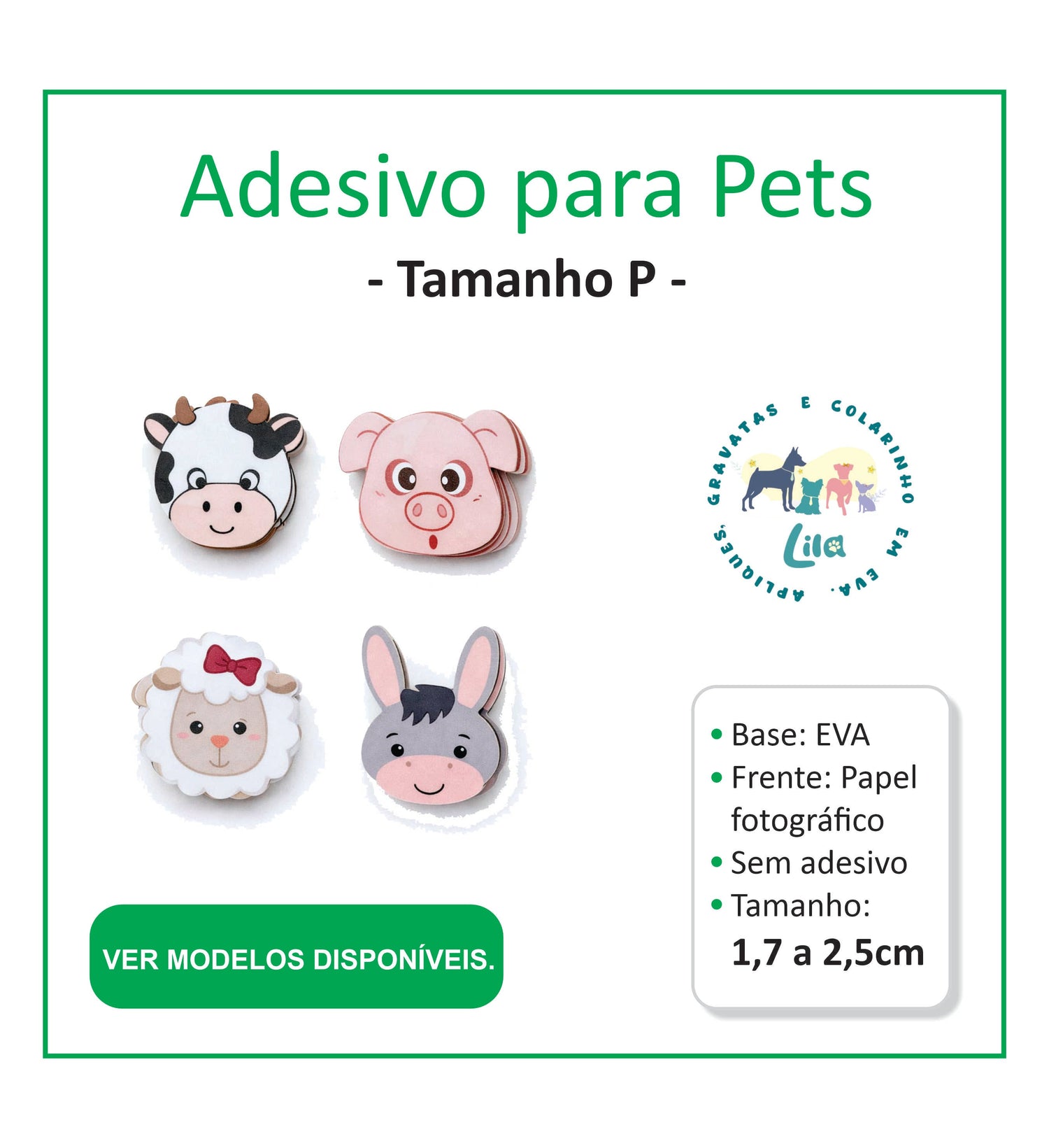 Adesivos para pet - tamanho P