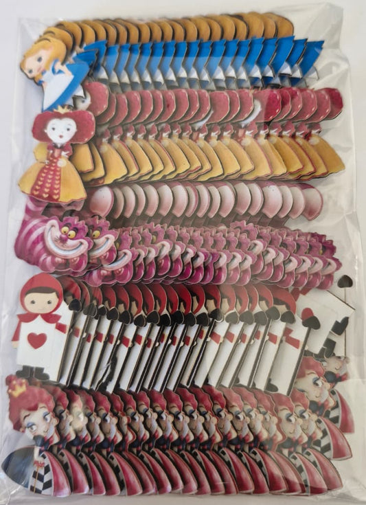 ALICE NO PAÍS DAS MARAVILHAS APLIQUES TAMANHO P