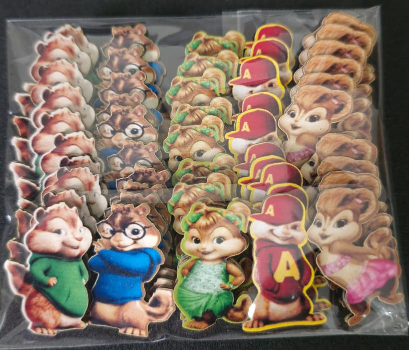 ALVIN E OS ESQUILOS ADESIVOS TAMANHO P