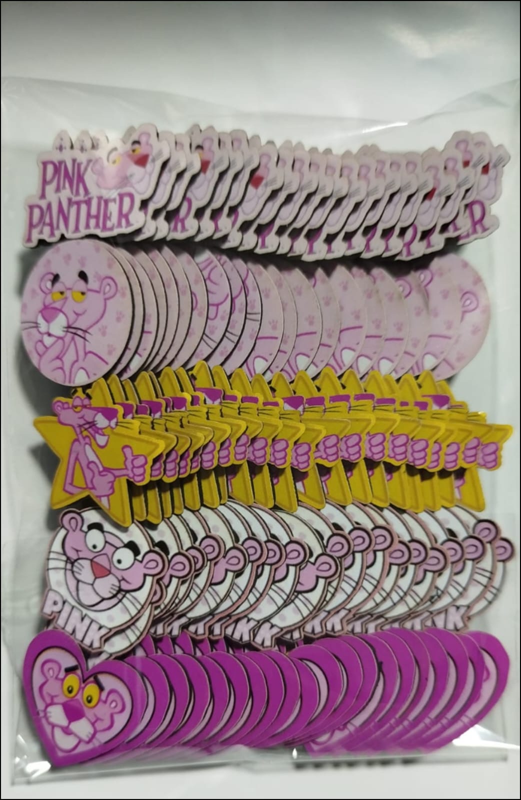 A PANTERA COR E ROSA ADESIVOS TAMANHO P