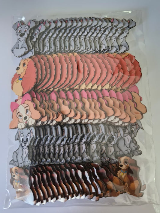 A DAMA E O VAGABUNDO APLIQUES TAMANHO P