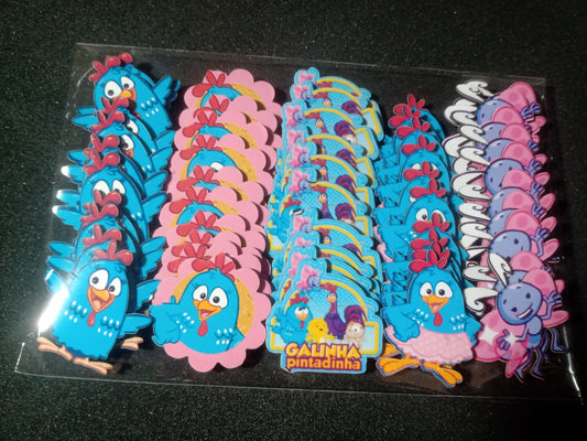 A GALINHA PINTADINHA APLIQUES TAMANHO M