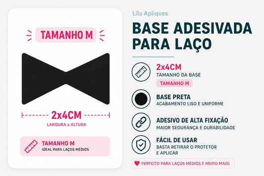 BASE EM EVA ADESIVADA PARA LAÇOS ( SEM GLITTER ) TAMANHO M