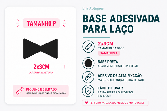 BASE EM EVA ADESIVADA PARA LAÇOS ( SEM GLITTER ) TAMANHO P