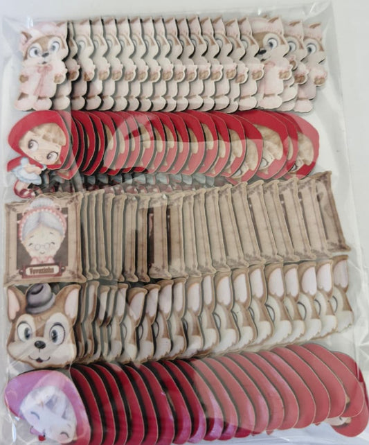 CHAPEUZINHO VERMELHO APLIQUES TAMANHO P