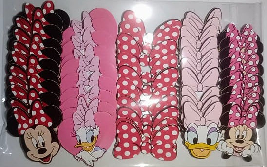 MINNIE E MARGARIDA APLIQUES TAMANHO M