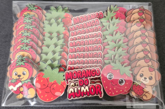 MORANGO DO AUMOR ADESIVOS TAMANHO P