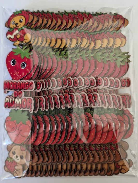 MORANGO DO AUMOR APLIQUES TAMANHO P