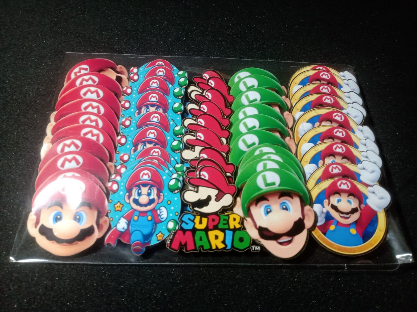 SUPER MARIO APLIQUES TAMANHO M