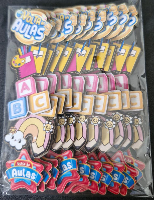 VOLTA AS AULAS ADESIVOS TAMANHO P